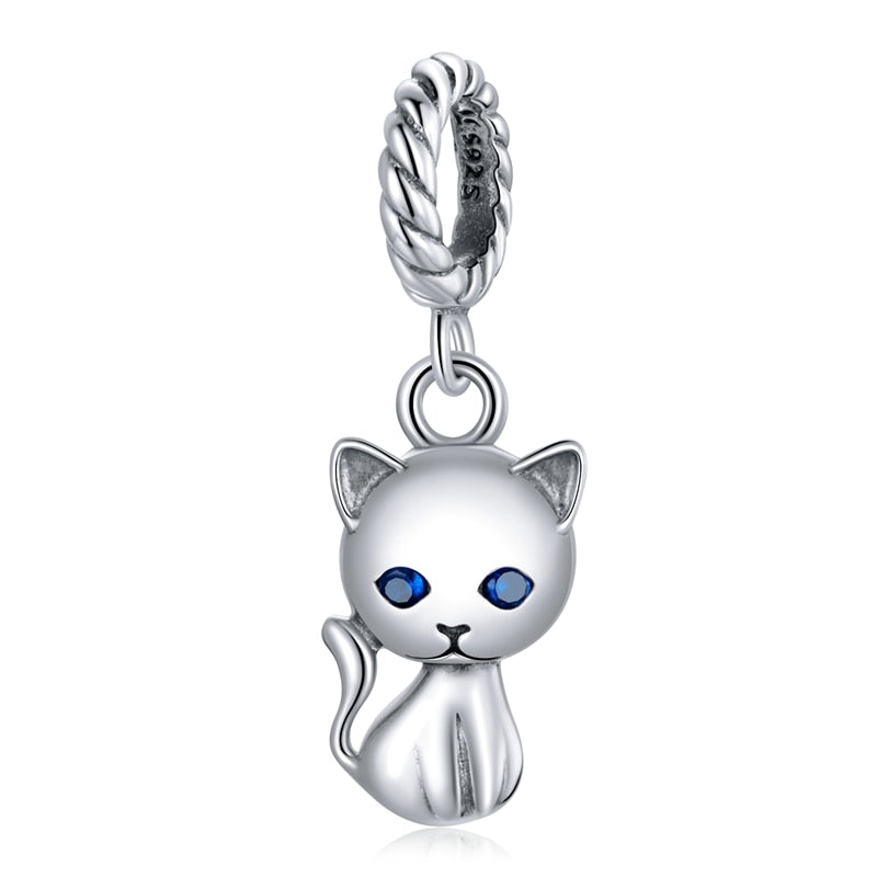 Charm Gatto in Argento e Zirconi Bianchi per Bracciali e Anello LEGAMI -  Tempi Preziosi