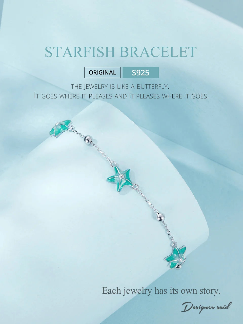 Starfish Bracelet in 925 Silver