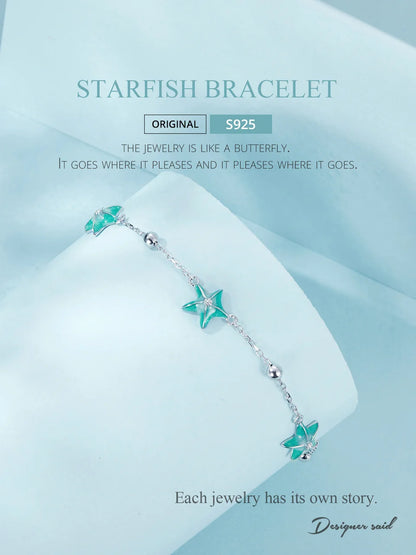 Starfish Bracelet in 925 Silver