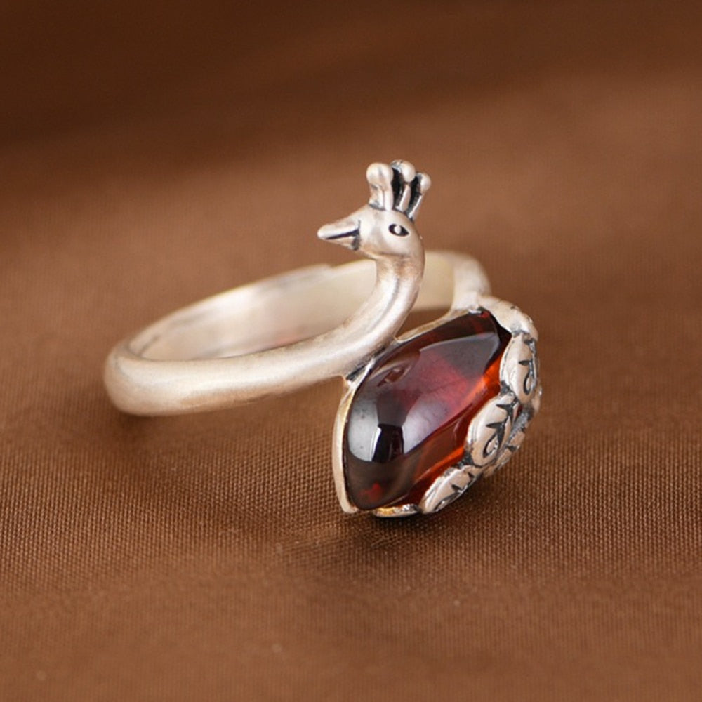 925 in EkoWorld Stone Silver Ring Phoenix Jewels – Natural and